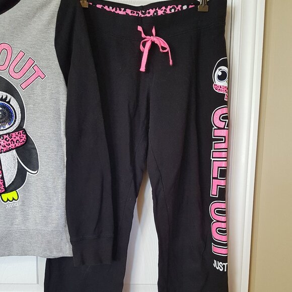 Justice Girls Hoodie Sweatshirt and Sweatpants Penguin Set ~  Size 14/16 yrs. ~ - Picture 3 of 5